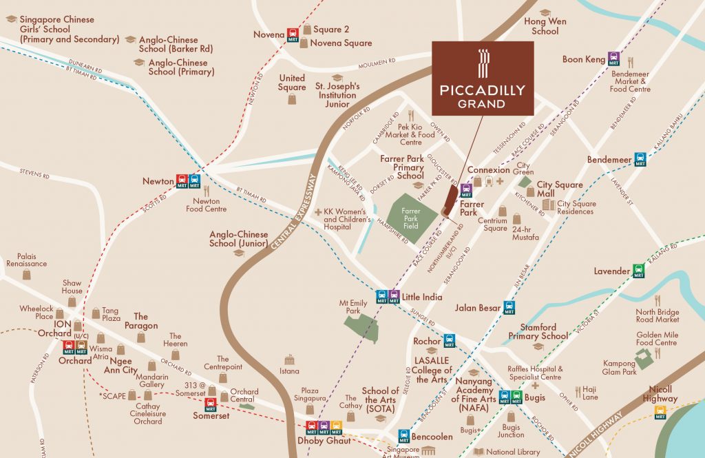 Piccadilly Grand Location Map